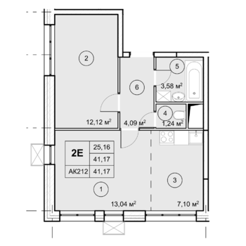 1-комн. квартира -  Секция 3, кв.235