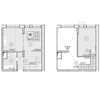 3-комн. квартира -  Секция 2, кв.128