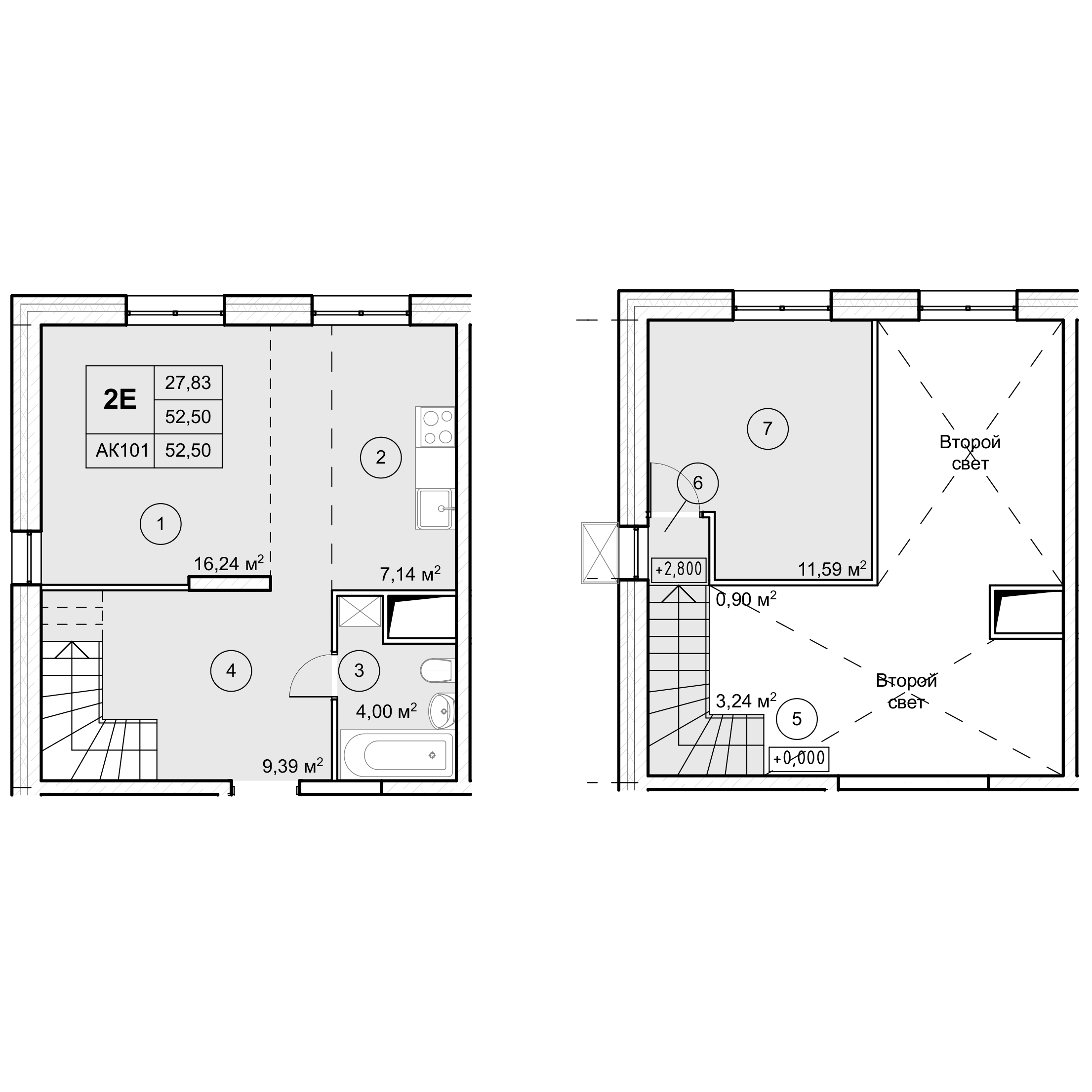 1-комн. квартира -  Секция 3, кв.228