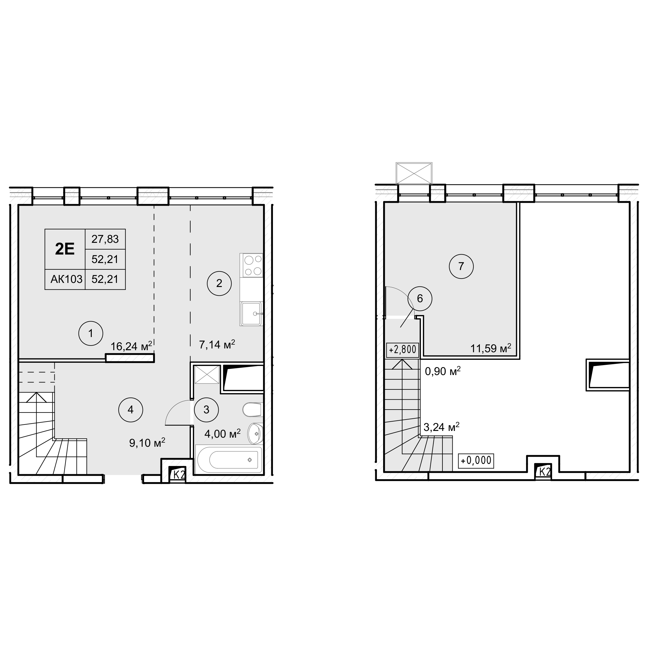 1-комн. квартира -  Секция 3, кв.230