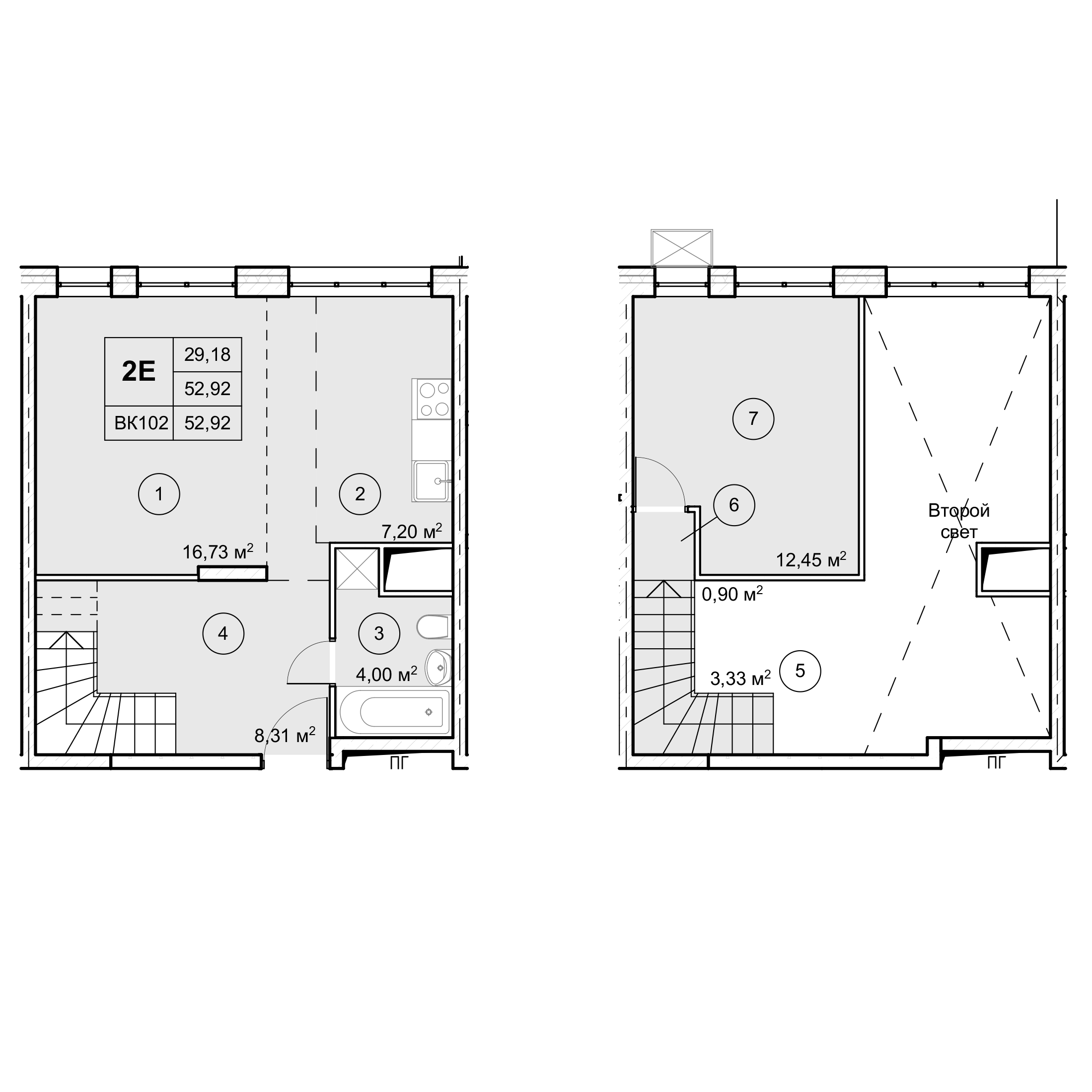 3-комн. квартира -  Секция 2, кв.126