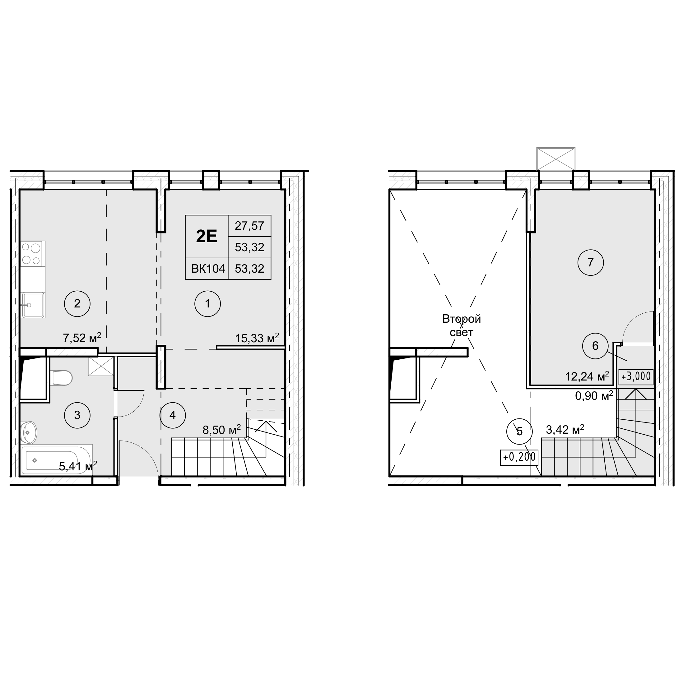 3-комн. квартира -  Секция 2, кв.128